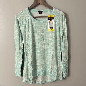 Champion Elite Mint Green and White Marled Long Sleeve Tee